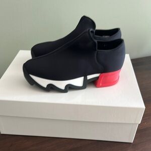Black and Red Slip-On Sneakers- iRi brand, made in Italy